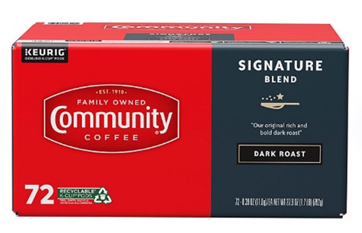 (image for) Community Coffee Signature Blend Dark Roast Single Serve, 72 ct.